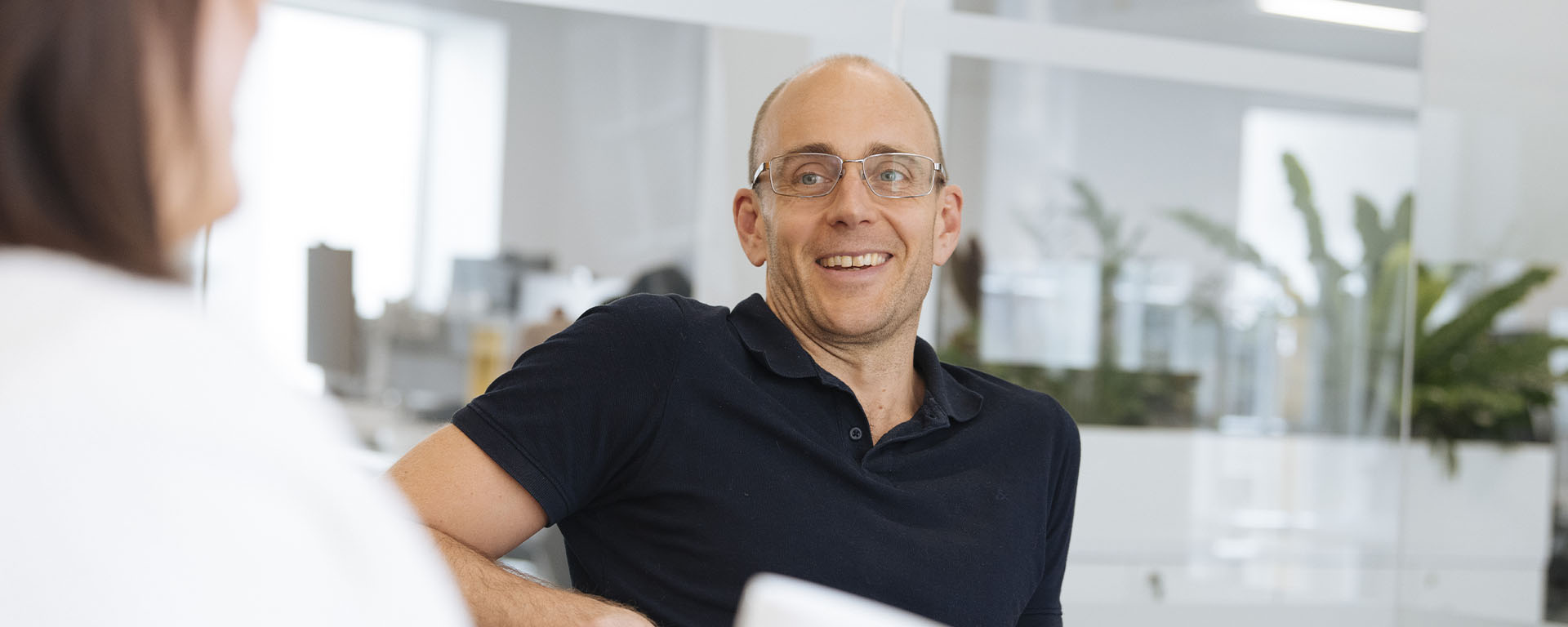 Colleague smiling